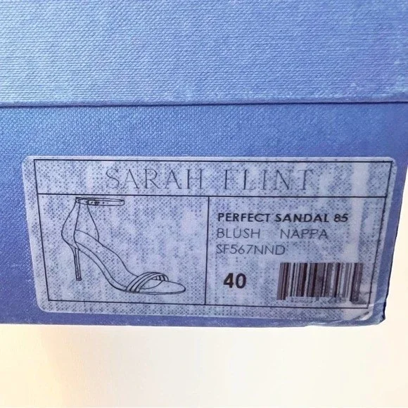 Sarah Flint Perfect Sandals 85mm Size 40 Blush Nappa NIB NEW